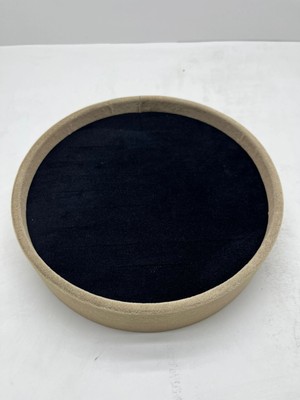 Megass Dekor Süet Kumaş Iki Renk 20/20 cm Yuvarlak Batırmalı Bileklik Kelepçe Tablası