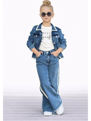 Rapapa Kız Çocuk Trend Kot Kombin 3’lü Takım – Modern & Rahat 25146