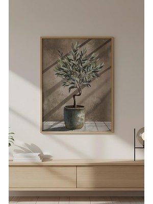 Huhuli Ahşap Çerçeveli Wabi Sabi Koleksiyon Tablo HUHU718