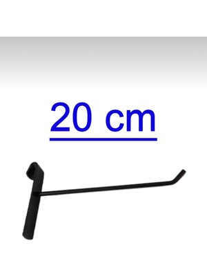 Md Vitrin Dekorasyon 40 Adet 20 cm Siyah Tel Pano Kancası, Aksesuar Kancası, Bijuteri Mağaza Kancası, Askı Kanca