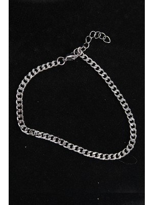 Alvo Store Buğz 316L Çelik Ince Klasik Model Gümüş Renk Erkek Bileklik