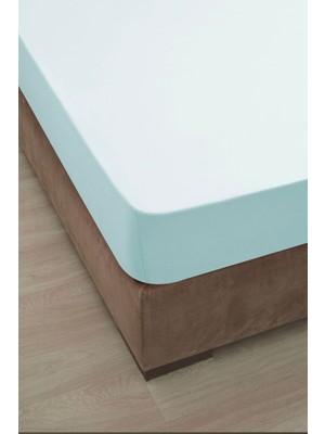 Tek Kişilik Yastıklı Çarşaf Takımı 100X200 Ranforce Su Yeşili