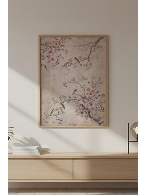 Huhuli Ahşap Çerçeveli Wabi Sabi Koleksiyon Tablo HUHU725