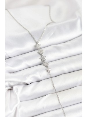 Alvo Store Buğz 316L Çelik Zincir Gümüş Renk Yıldız Model Y Kolye