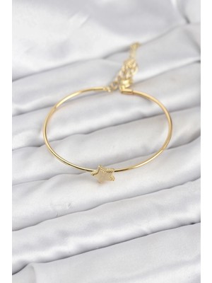 Alvo Store Buğz Yıldız Model Gold Renk Kadın Bileklik