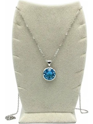 Megass Dekor Dubai Model Süet Kumaş Krem Renk 18/9 cm Kolye - Zincir Ayaklı Stand