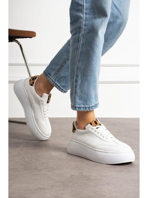 BeBeQ Heets Beyaz Cilt Kadın Spor Ayakkabı