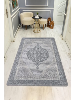 Dolce Mariee Klasik Desenli Dijital Baskı Kaymaz Taban Halı H0088