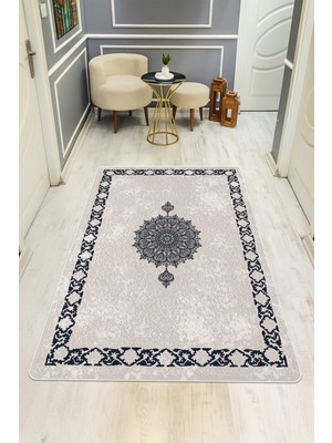Dolce Mariee Klasik Desenli Dijital Baskı Kaymaz Taban Halı H0102
