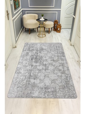 Dolce Mariee Eskitme Desenli Dijital Baskı Kaymaz Taban Halı H0079