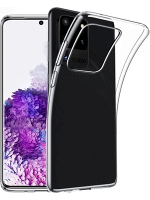 Butik Ally Samsung Galaxy S20 Ultra Kamera Korumalı Silikon KILIF-(5775)