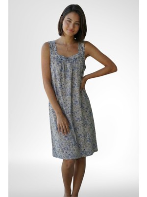 Markalinda Desenli Askılı Kadın Elbise 2201