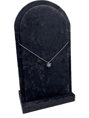 Megass Dekor Batum Model Süet Kumaş Siyah Renk 26/15 cm Ayaklı Kolye Sergileme Standı