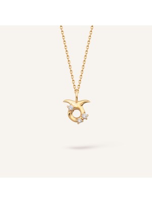 Aja Taurus - Boğa Burcu Kolye | 14 Ayar Altın