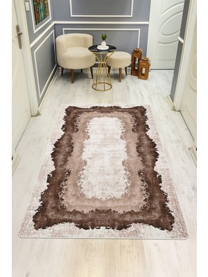 Dolce Mariee Eskitme Desenli Dijital Baskı Kaymaz Taban Halı H0080