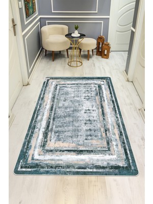 Dolce Mariee Eskitme Desenli Dijital Baskı Kaymaz Taban Halı H0063