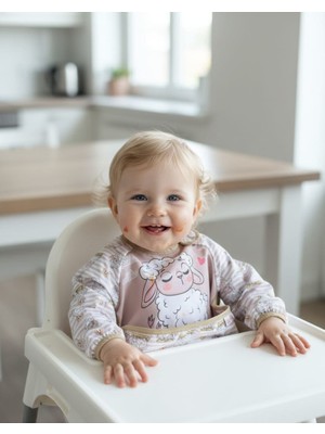 Bebechi Laura Baby Uzun Kollu Sıvı Geçirmez Mama ve Aktivite Önlüğü