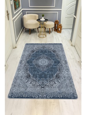 Dolce Mariee Klasik Desenli Dijital Baskı Kaymaz Taban Halı H0100