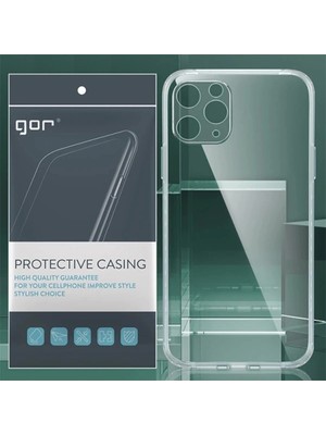 Butik Gor Iphone 11 Pro Max 6.5 Inch Kamera Korumalı Şeffaf Silikon KILIF-(5775)