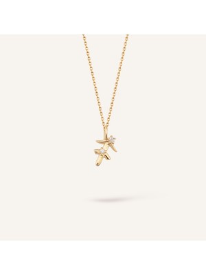 Aja Sagittarius - Yay Burcu Kolye | 14 Ayar Altın