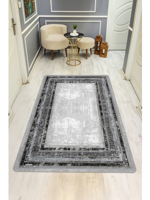 Dolce Mariee Eskitme Desenli Dijital Baskı Kaymaz Taban Halı H0077