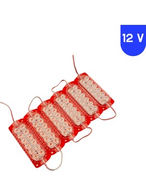 Powerr Led Aydınlatma 10 Adet 12 Volt 2.4 Watt 12 Smd Ledli Animasyonlu Kırmızı Çakar Modül