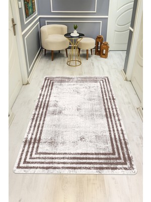 Dolce Mariee Eskitme Desenli Dijital Baskı Kaymaz Taban Halı H0081