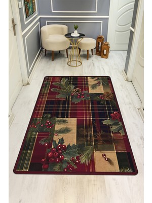 Dolce Mariee Etnik Desenli Dijital Baskı Kaymaz Taban Halı H0204