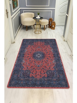 Dolce Mariee Klasik Desenli Dijital Baskı Kaymaz Taban Halı H0091