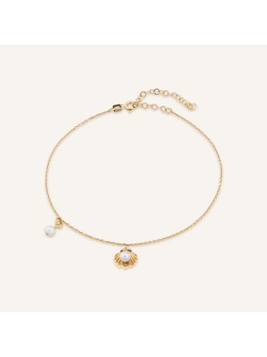 Aja Seashell Deniz Kabuğu Figürlü Sallantılı İnci Halhal