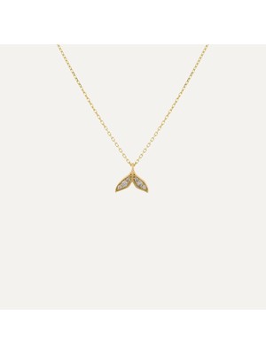 Aja Fish Sparkle Altın Kolye