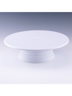 PremiumPort 32 cm Plastik Döner Pasta Sıvama Standı Beyaz, Şık ve Kullanışlı Tasarım