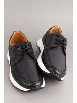 Gondol Içi Dışı Hakiki Deri Günlük Rahat Hafif Ayakkabı SRC.455 - Siyah - 40 Siyah
