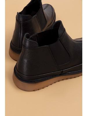 Gondol Erkek Hakiki Deri Günlük Bot SRC.346 - Siyah - 40 Siyah