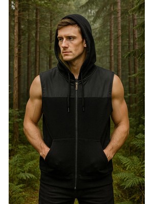 Masimar Erkek Içi Kürklü Kapüşonlu Cepli Yelek