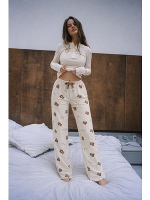 Panda Desenli Milan Soft Pijama Altı