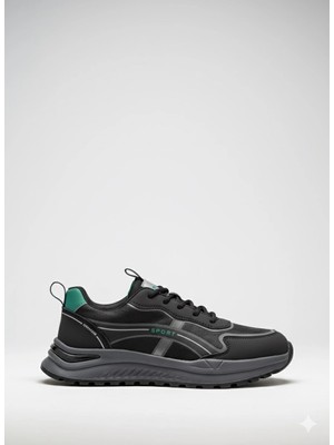 Marcomen Erkek Günlük Ortopedik Akıllı Taban Spor Ayakkabı - Siyah