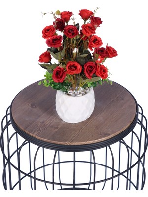 Yapay Çiçek Sitesi Beton Saksıda Yapay Çiçekli Tanzimler Model 11