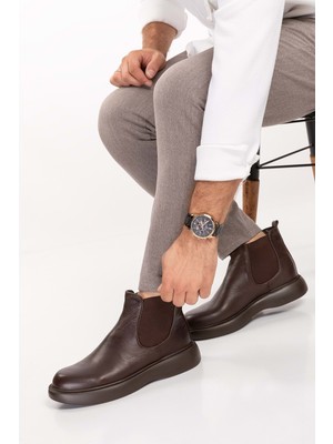 Gondol Erkek Hakiki Deri Günlük Bot SRC.704 - Kahverengi - 39 Kahverengi
