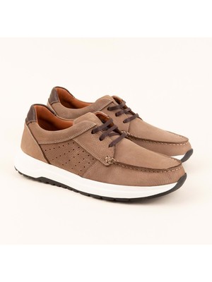 Gondol Içi Dışı Hakiki Deri Günlük Rahat Hafif Ayakkabı SRC.455 - Vizon Nubuk - 44 Vizon Nubuk