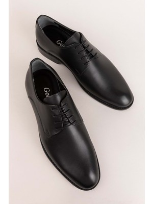 Gondol Erkek Hakiki Deri Klasik Damat Ayakkabı Pş.90 - Siyah Cilt - 47 Siyah Cilt