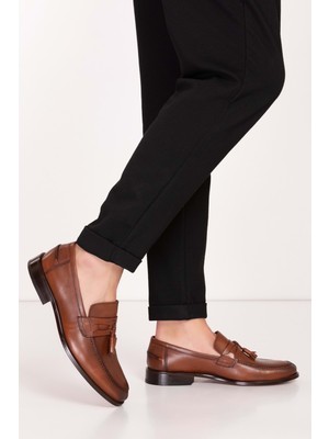 Gondol Erkek Hakiki Deri Kösele Ayakkabı NY.881 - Taba - 40 Taba