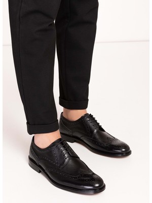 Gondol Erkek Hakiki Deri Kösele Ayakkabı NY.822 - Siyah - 40 Siyah