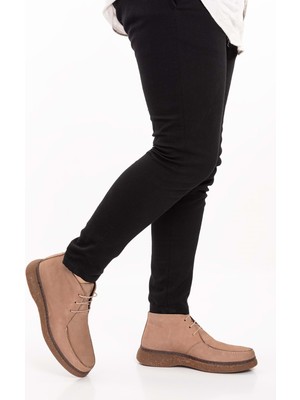 Gondol Erkek Hakiki Deri Günlük Bot SRC.504 - Bej Nubuk - 43 Bej Nubuk