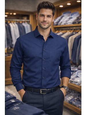 COLVIS MAN Klasik Fit Oxford Hediye Kutulu Kolay Ütülenebilir Erkek Gömlek