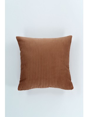 Elart Fuji Kırlent Kılıfı Fitilli Kadife Dekoratif (43X43 Cm) Somon