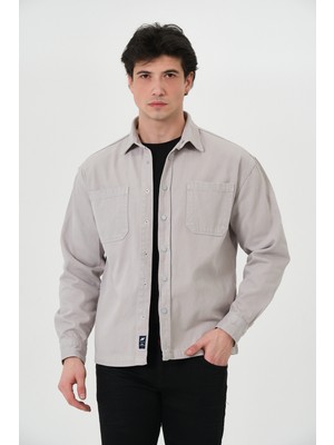 Pique 26EG1005 ERKEK GÖMLEK Çıtçıt Kapamalı Oversize Erkek Gömlek