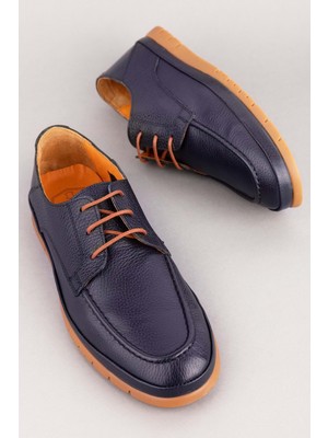Gondol Içi Dışı Hakiki Deri Hafif Günlük Rahat Ayakkabı SRC.808 - Lacivert - 42 Lacivert