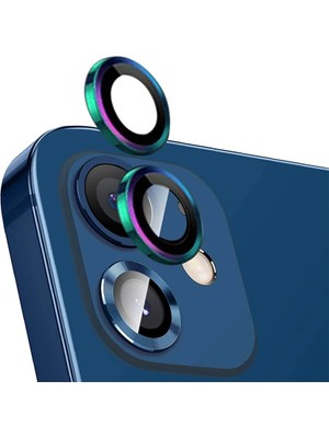 Genel Tedarik Ally Iphone 12 - 12 Mini 3D Metal Çerçeveli Kamera Lens KORUYUCU-(5775) - EMTHBA6662-9435