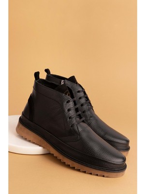 Gondol Erkek Hakiki Deri Günlük Bot SRC.341 - Siyah - 41 Siyah